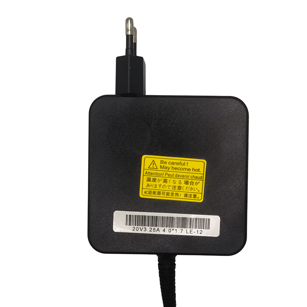 Fonte Notebook Lenovo, 20V, 3.25A, 65w, Pino Plug Preto 4mm x 1.7mm, Modelo LE-12, Para Notebook Ideaped e Yoga