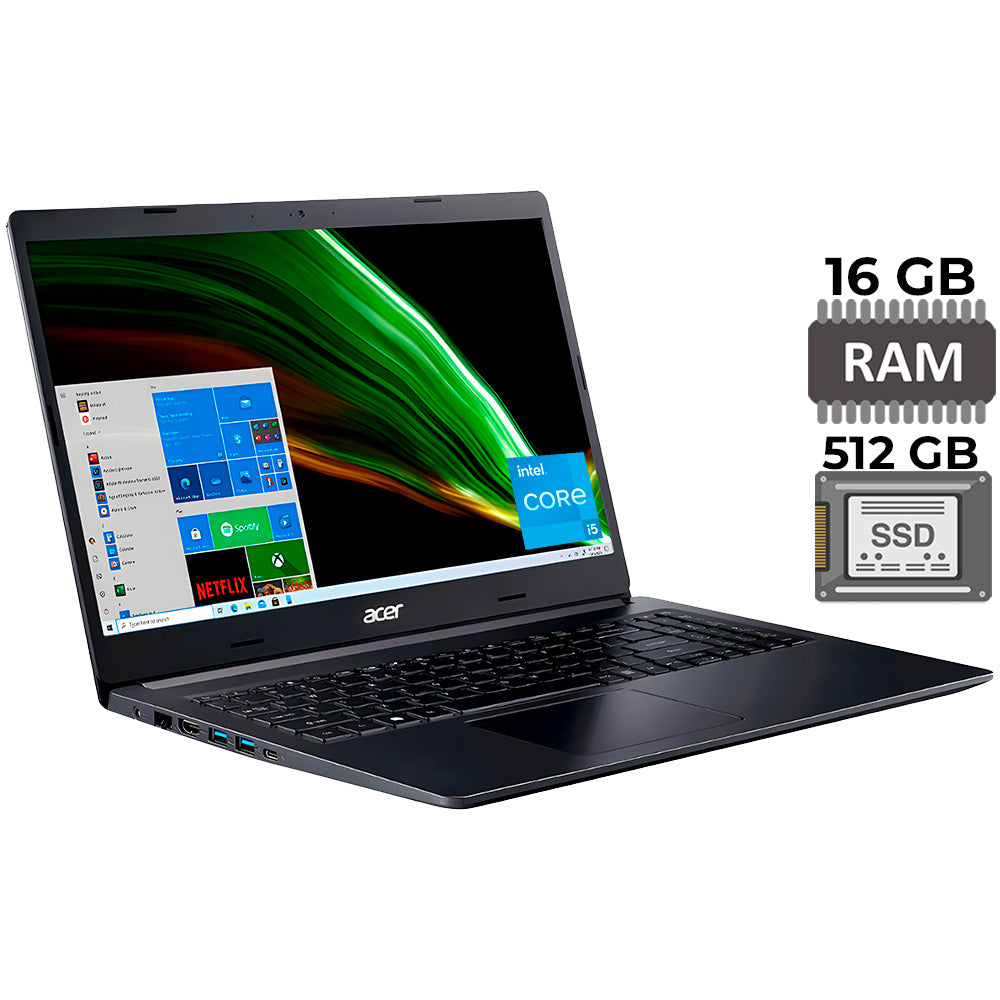 Notebook Acer Aspire 5 A515-54-55L0 Intel Core i5-10210U - 16GB RAM - 512GB SSD M.2 15,6