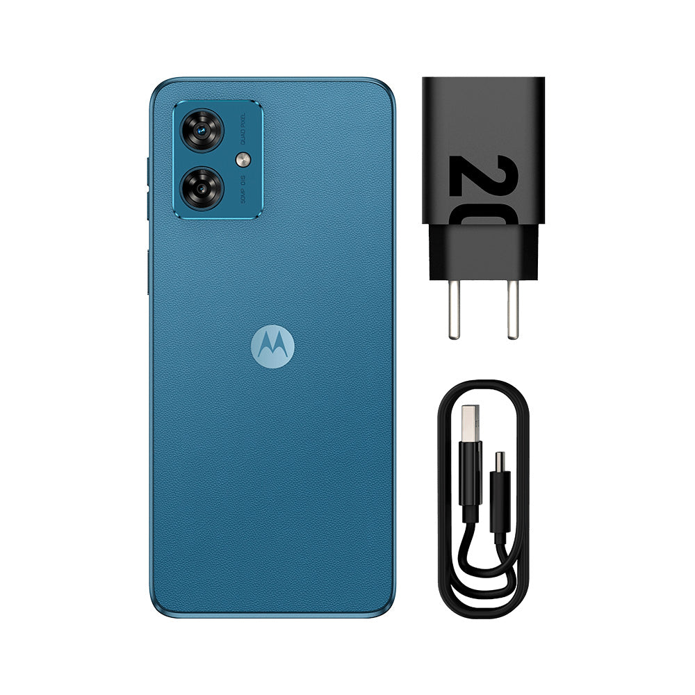 Smartphone Motorola Moto G54 5G Azul Vegan Leath 256GB, 8GB + 8GB RAM Boost, Tela de 6.5", Câmera Dupla, And 13 XT2343-1
