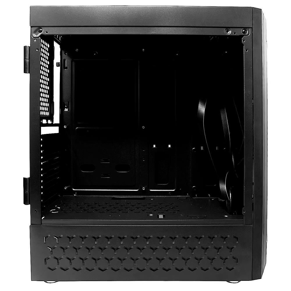 Gabinete Gamer BG-011 Bluecase, Lateral Acrílico, LED RGB, USB 3.0 Frontal, S/ Fonte, Preto, BG011GCASE