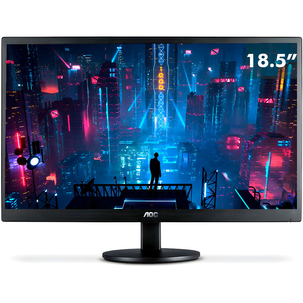 Monitor LED AOC 18.5 Polegadas Vga e HDMI  Widescreen 60Hz E970SWHNL