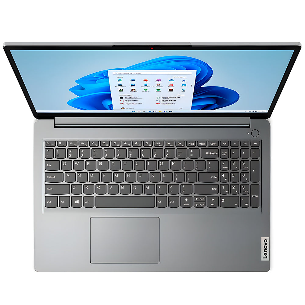 Notebook Lenovo Ideapad 1, 15IAU7, Intel Core i3-1215U, 4GB RAM, 256GB SSD, 15.6" HD, Win 11 Home, Cinza - Seminovo