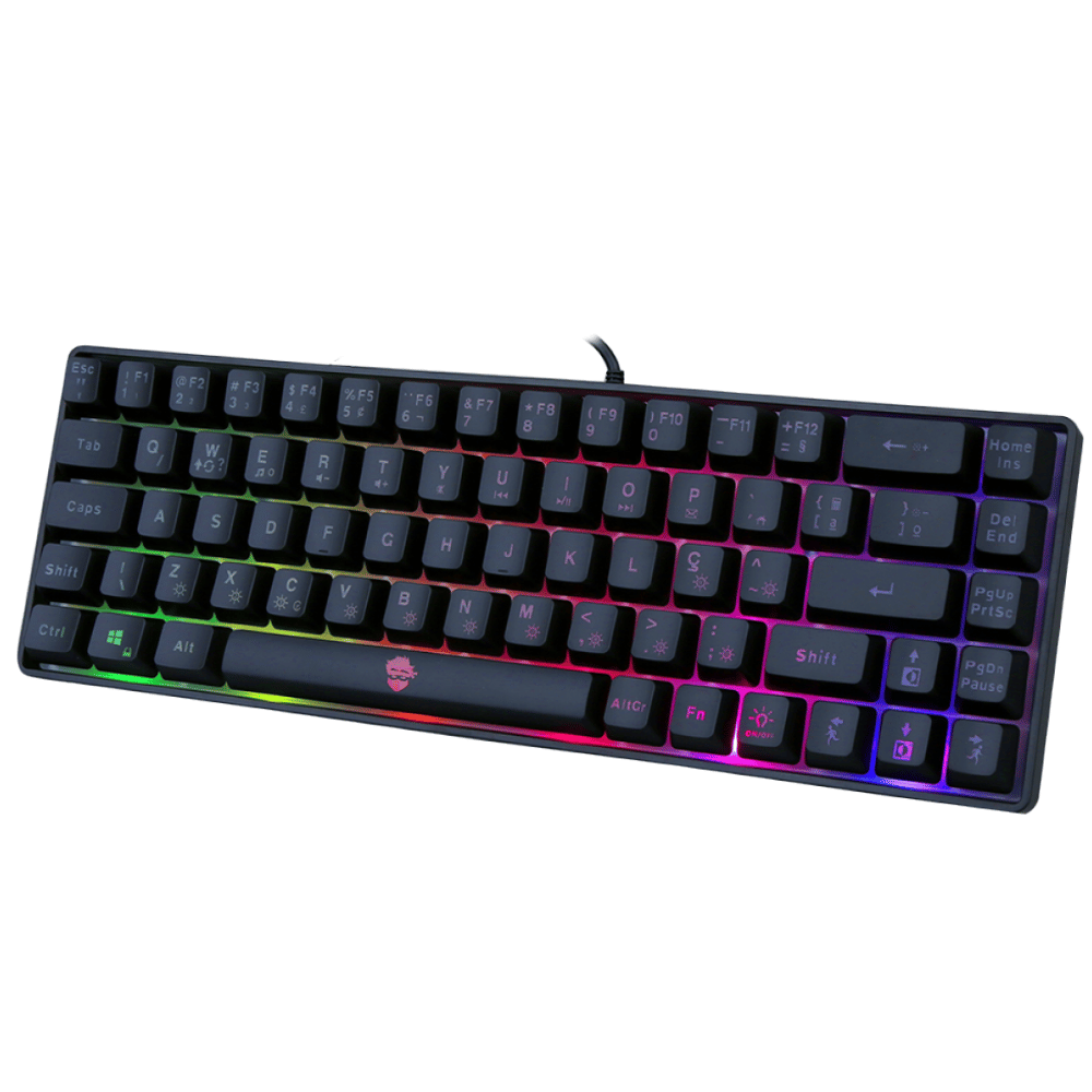 Teclado Gamer Ninja Black Noir, RGB, Switch Membrana, ABNT2, Black, TC-GN-BKNR