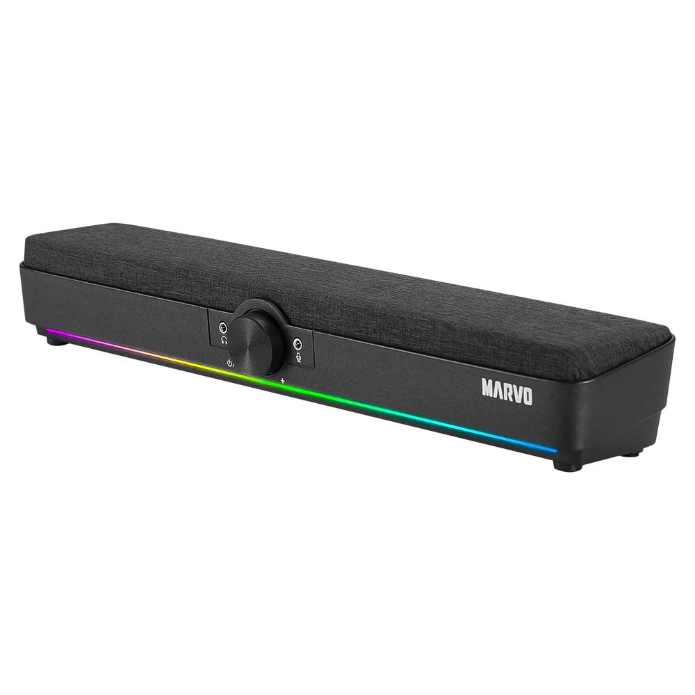 Caixa de Som Marvo SG-286, RGB, USB 2.0, Bluetooth, 5W, Preta