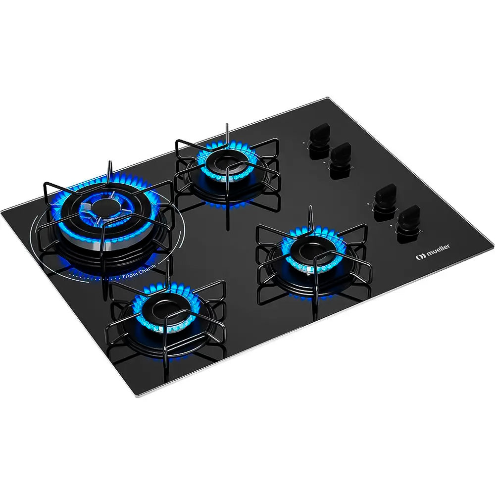 Fogão Cooktop Mueller 4 Bocas G5,  Ultra Chama Com Queimador Tripla Chama Mcg134bg1- Preto, Bivolt