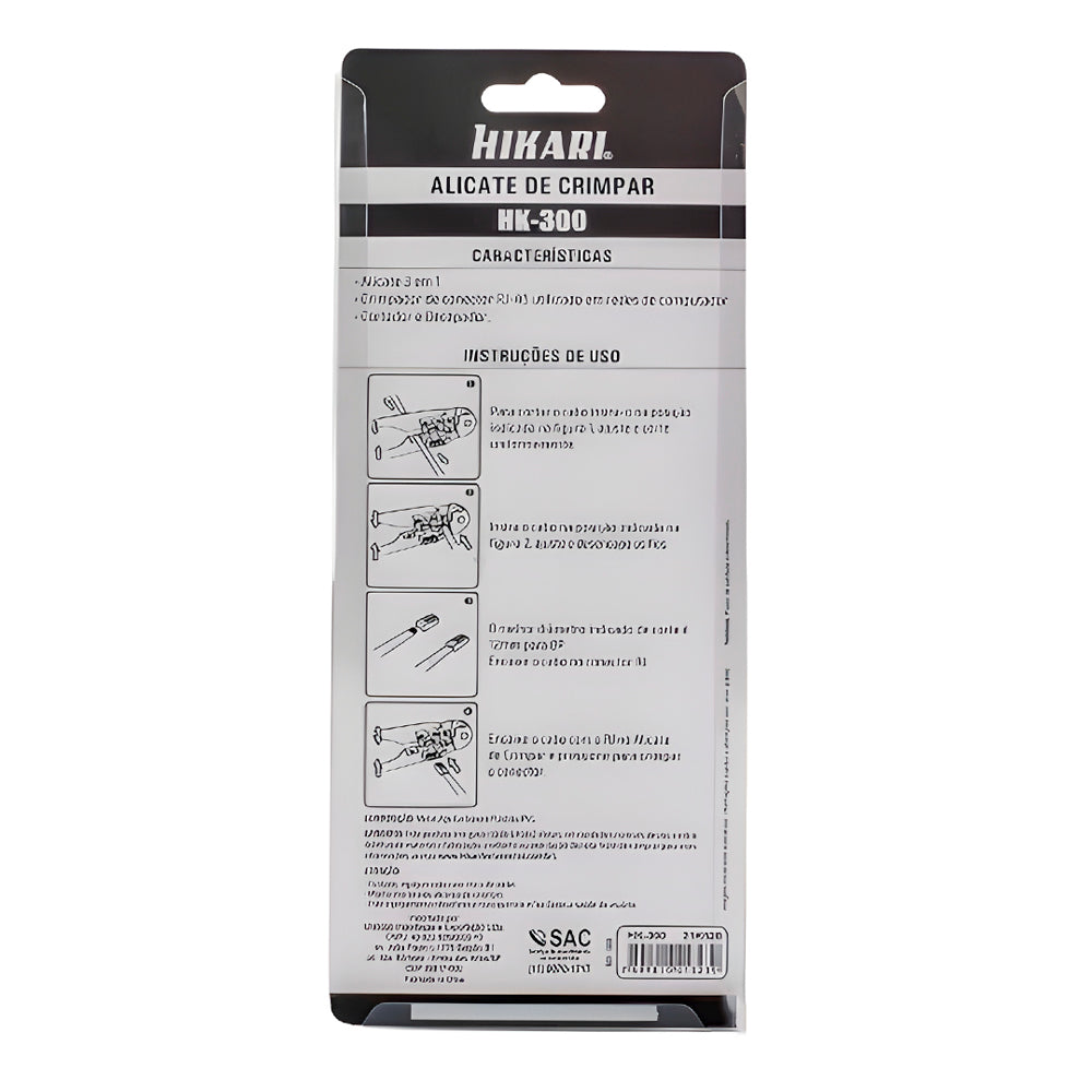 Alicate de Crimprar RJ45 HK-300 - Hikari
