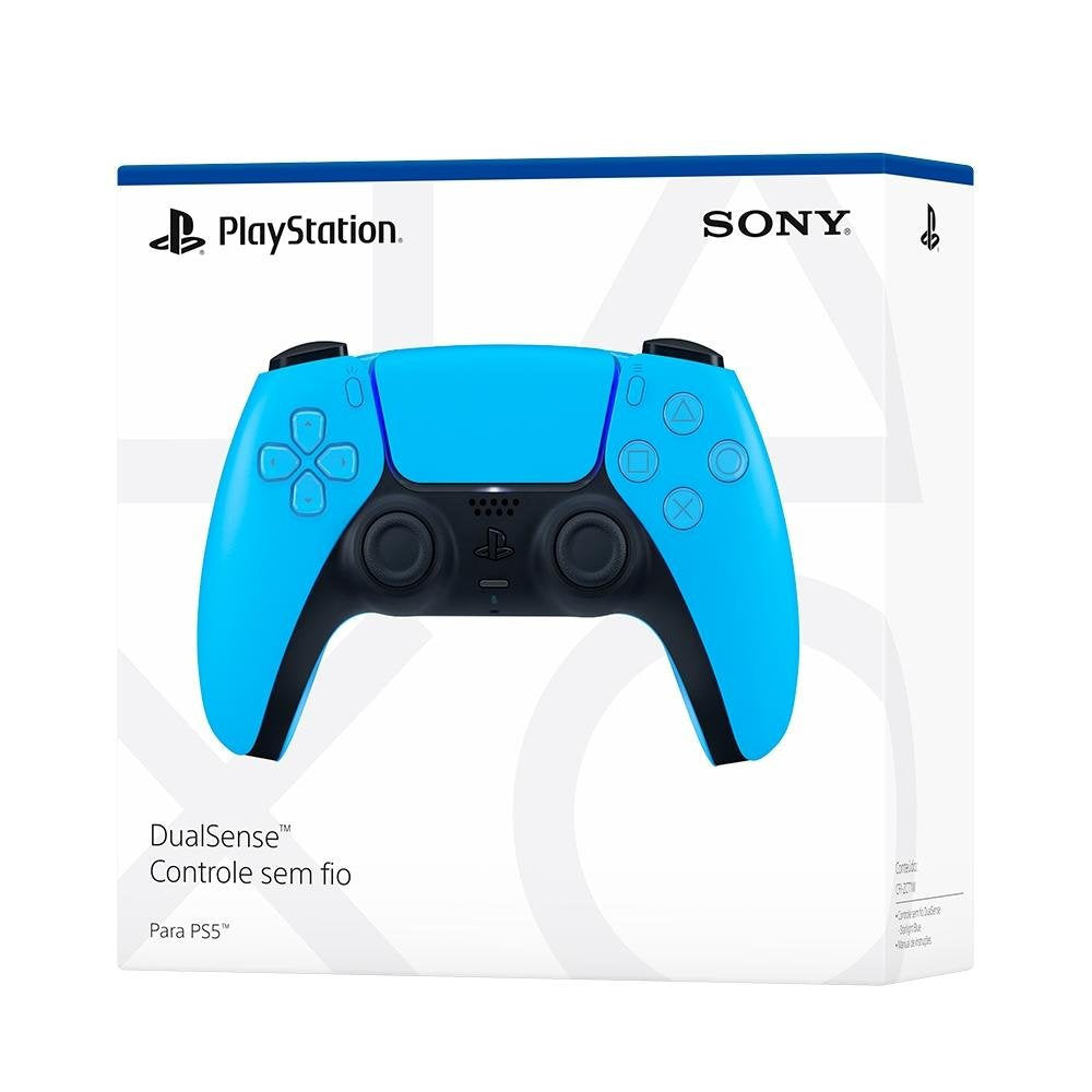 Controle Sony DualSense PS5 Sem Fio Gatilhos Adaptáveis - Starlight Blue