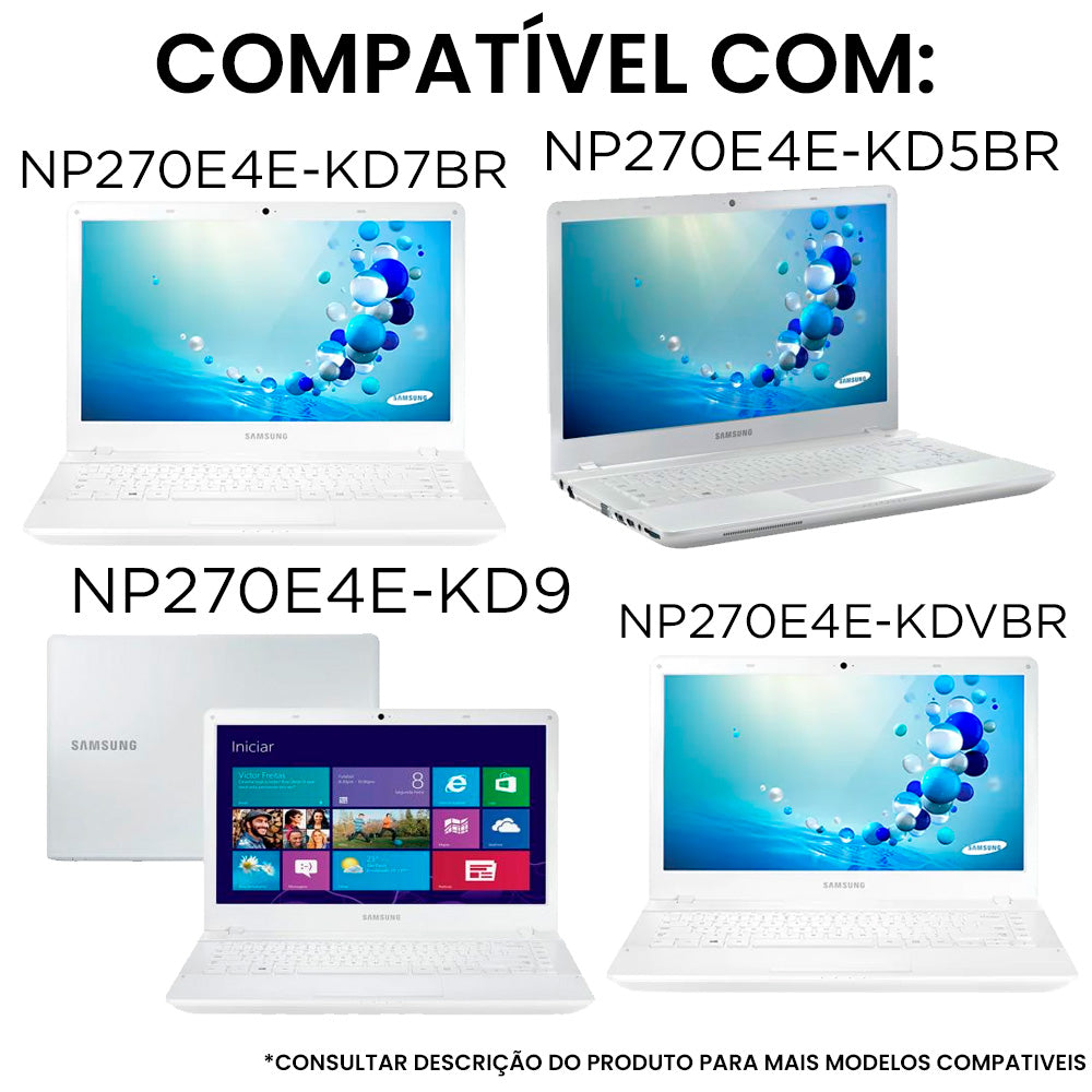 Teclado Notebook Samsung NP270E4E, NP275, NP355V4X , Com Tecla 