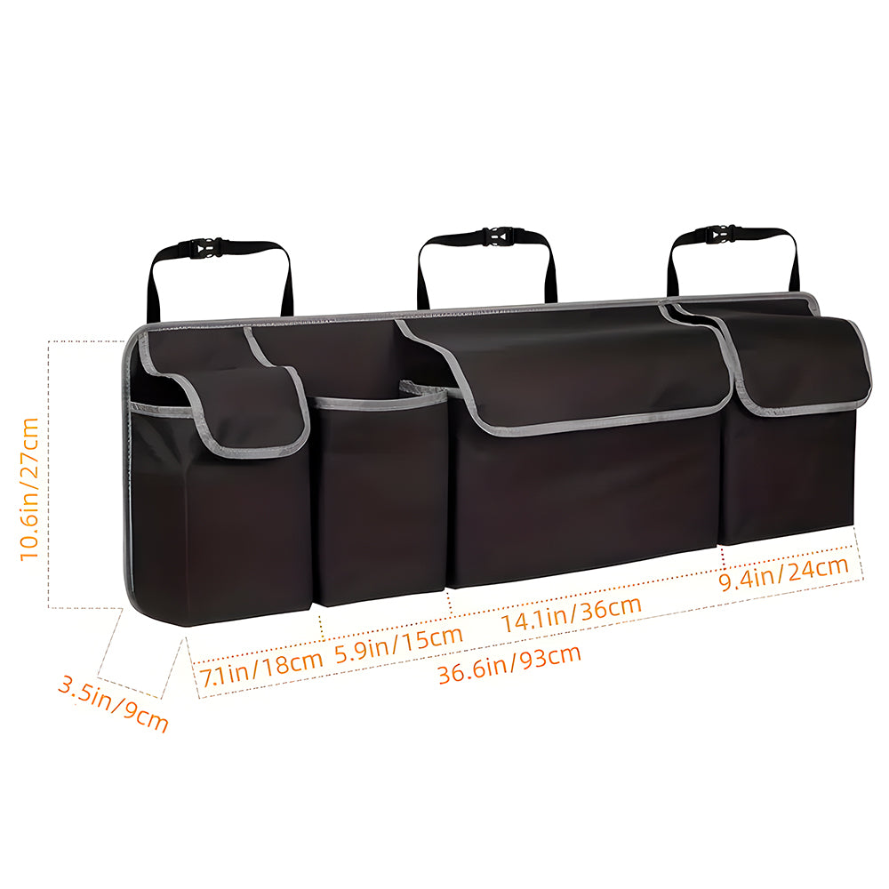 Bolsa Organizadora Veicular, Porta-Malas, Para SUV, Sedan, Hatch, Caminhonete, Preto