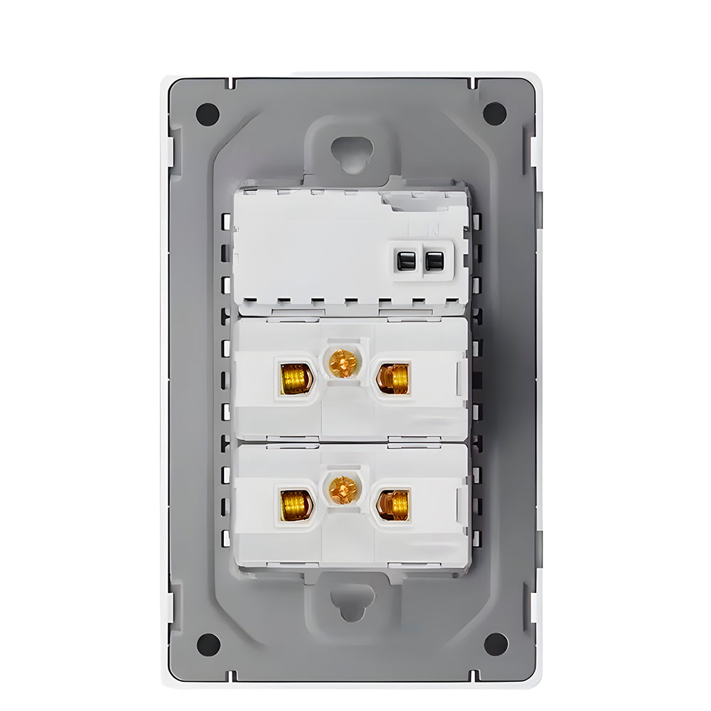 Tomada, Padrão Brasileiro, Com Uma Entrada USB e USB-C, 10A, Paínel Em Vidro Temperado - Branco