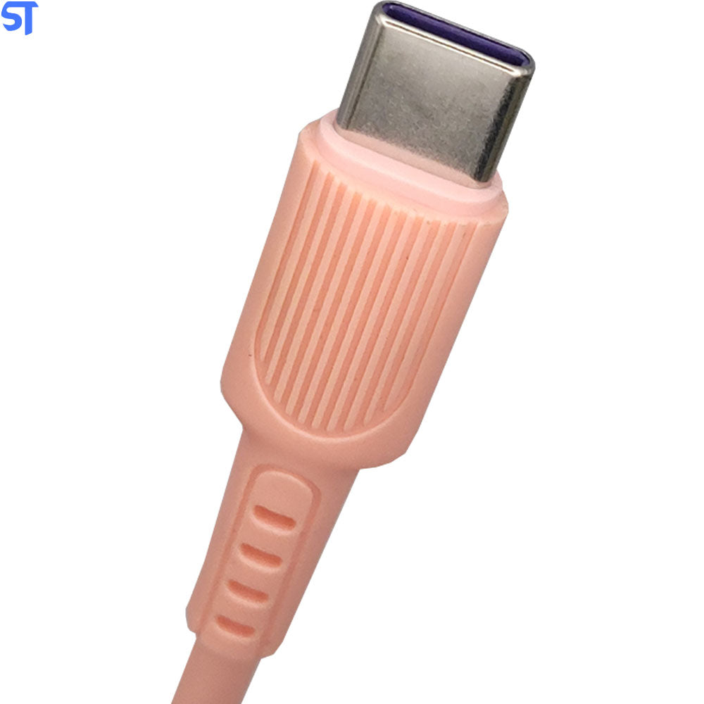 Cabo de Dados USB Carregamento 2.4A Tipo C Rosa Inova- CBO-5720