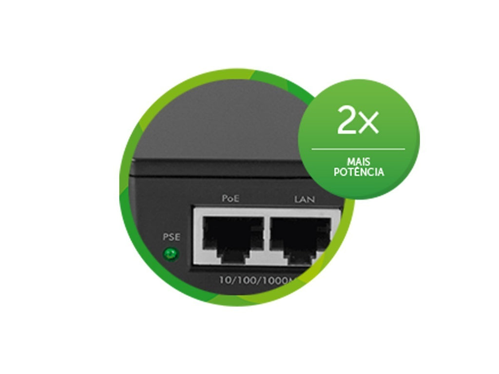 Fonte  Injetor Conversor de Alimentação Utp Intelbras Poe 200 AT