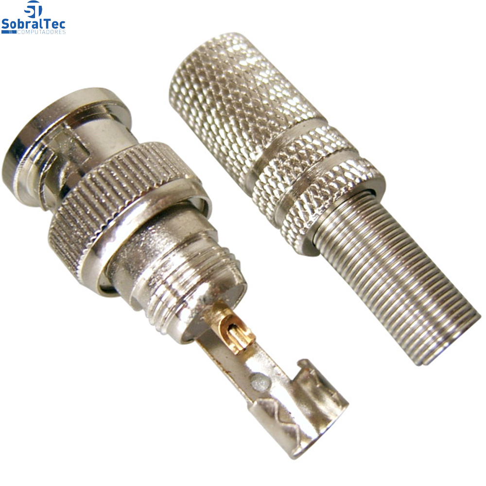 Conector Bnc Metálico Mola 4mm Parafusado