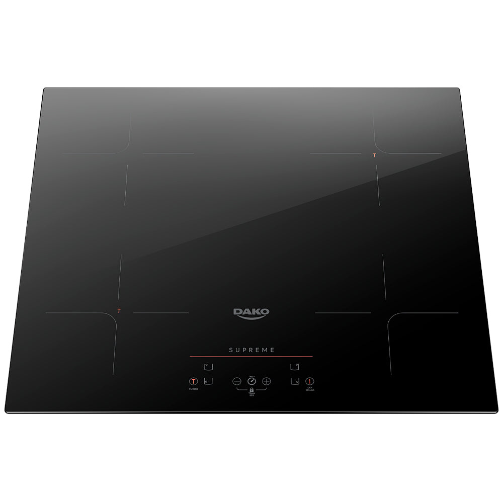 Fogão Cooktop de Indução 4 Bocas Preto com Trava de Segurança Dako Supreme 220V