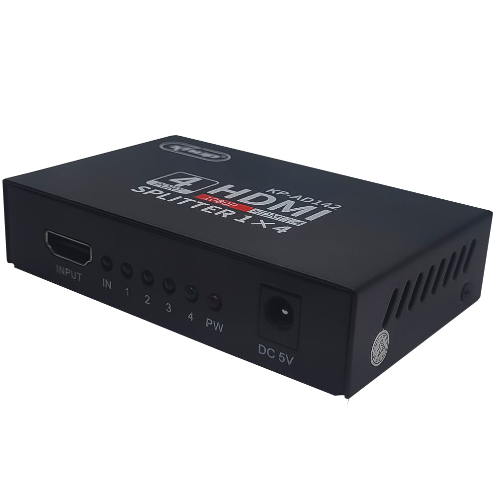 Switch HDMI Splitter Distribuidor Divisor 1 Entrada Para 4 Portas Saída HDMi 3D Full HD 1080P 1.4 - KP-AD142