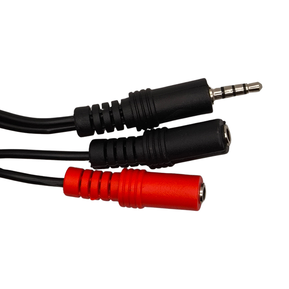 Cabo Adaptador Y, P2 ( 4C ) Macho, Para 2 P2 Fêmea, Fone e Microfone, StormTech