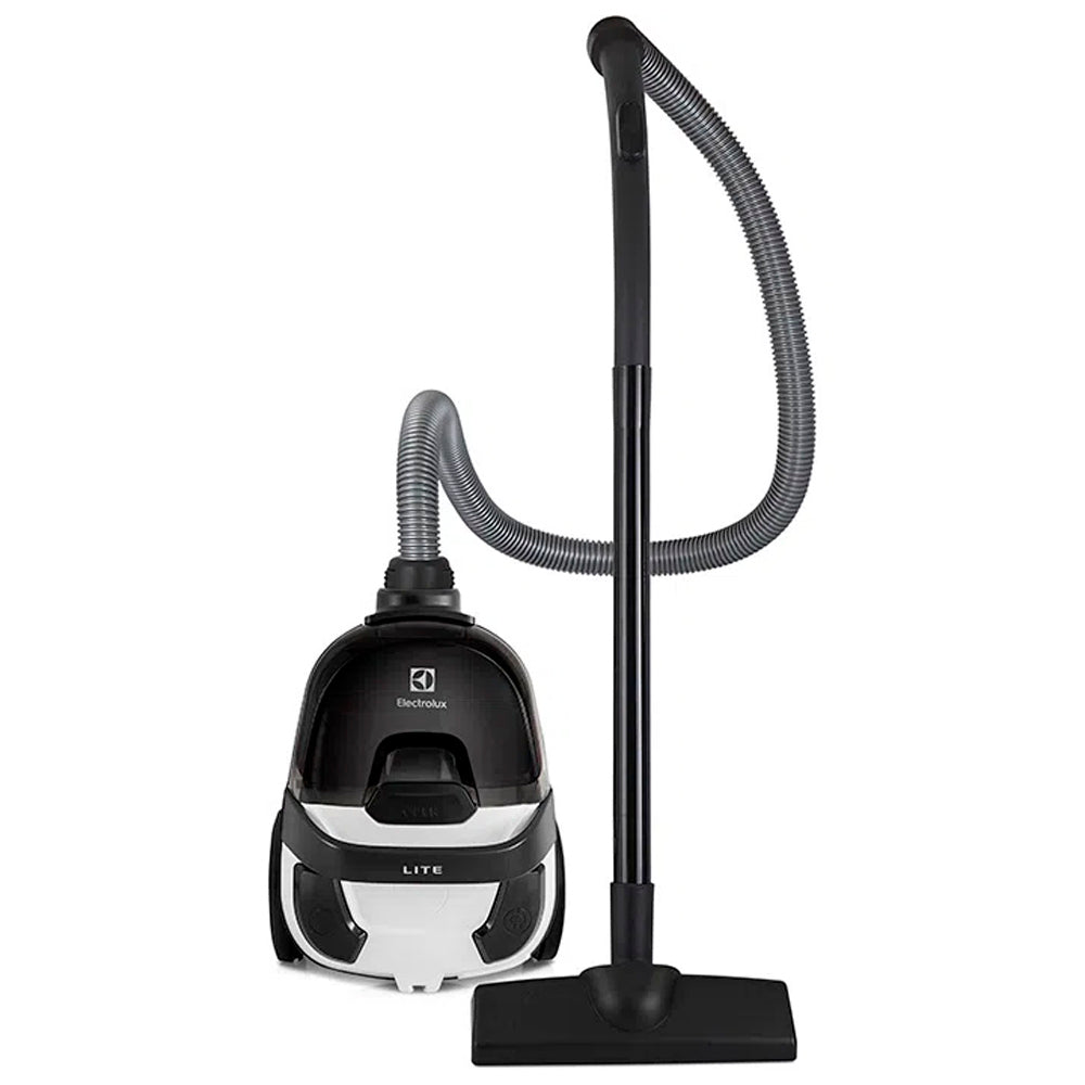 Aspirador de Pó Sem Saco Electrolux 1400W Silencioso Compacto Bocal Sstofados, Retratil LIT31 Preto e Branco 220v