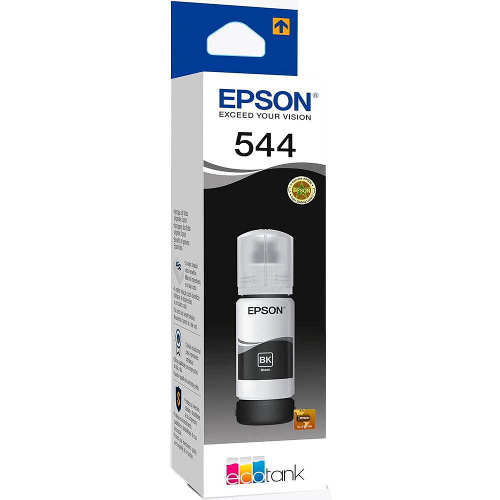 Refil de Tinta Epson Preto 544-T544120 Original Para EcoTank L3110 L5190 L3150 L3210 L3250 Rende 4.500 Paginas (Caixa)