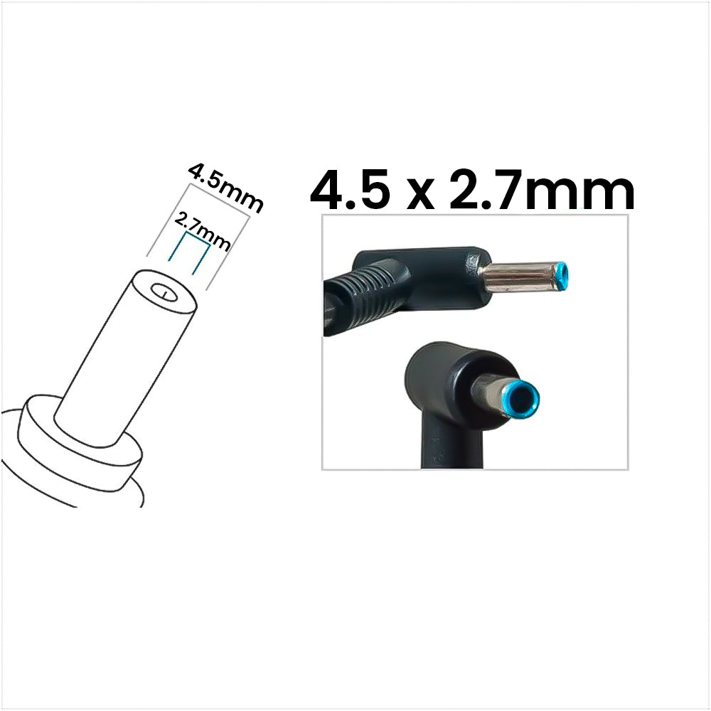 Cabo De Reparo Para Fonte Carregador Notebook Dell-Blue Pino 4.5 X 2.7mm