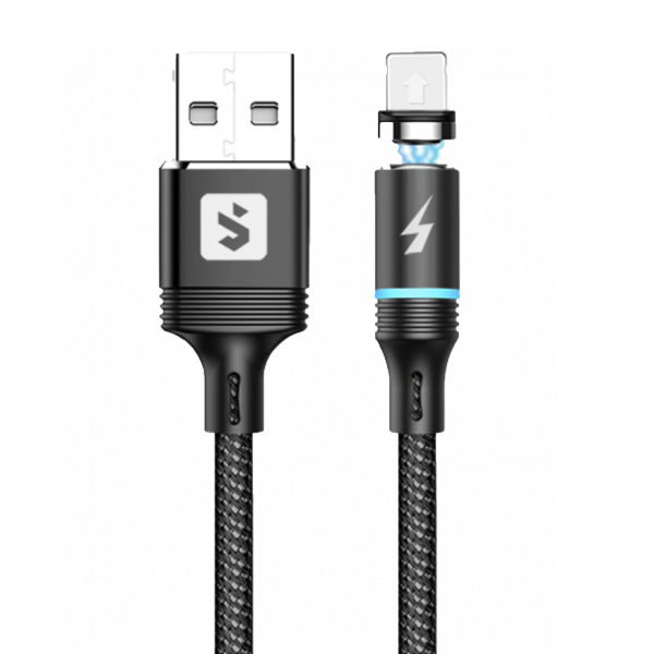 Cabo Magnético Preto Para Iphone 1M 2.4A Sx-b16i6
