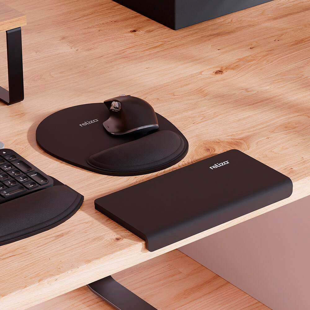 Descanso Ergonômico Quebra-Quina, Reliza Confort Single, Apoio Anatômico - Preto