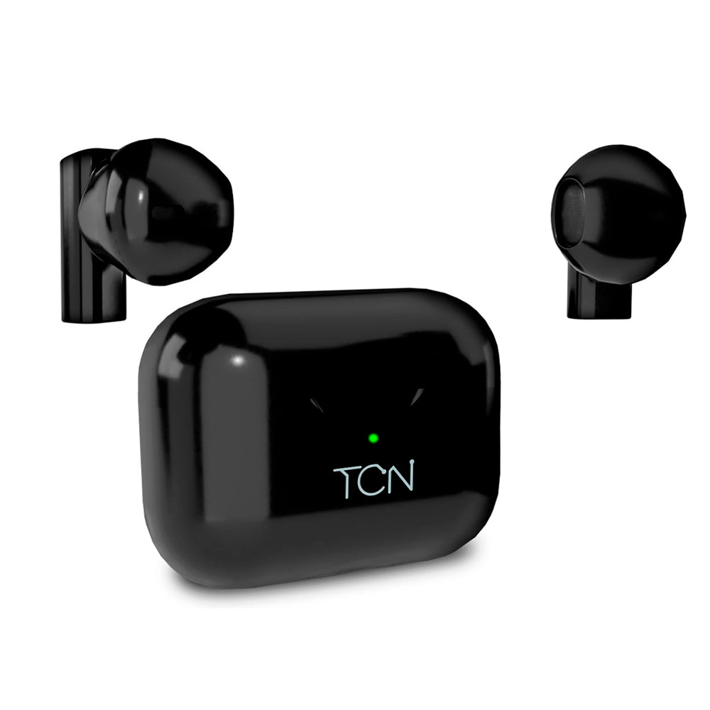 Fone de Ouvido Sem Fio Bluetooth 5.3 TWS, Alcance até 10m, Autonomia 3h, Sensor Touch e Microfone, TCN TWS - Preto