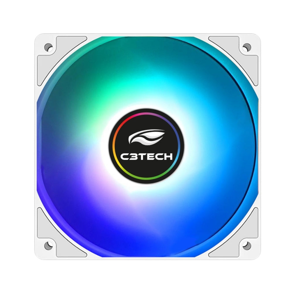 Cooler Para Gabinete, F9-L260WH, C3TECH, 12CM, ARGB -  Branco
