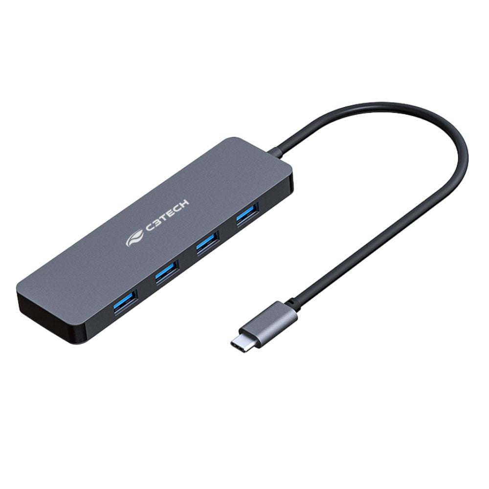 Hub USB-C 3.0 4 Portas HU-C330GY C3Tech