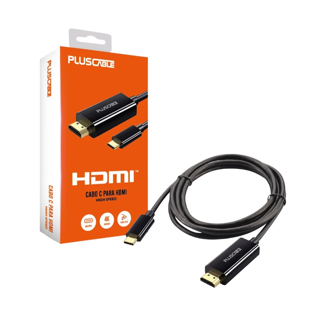 Cabo USB-C Para HDMI 3 Metros HDMIC30 PLUSCABLE