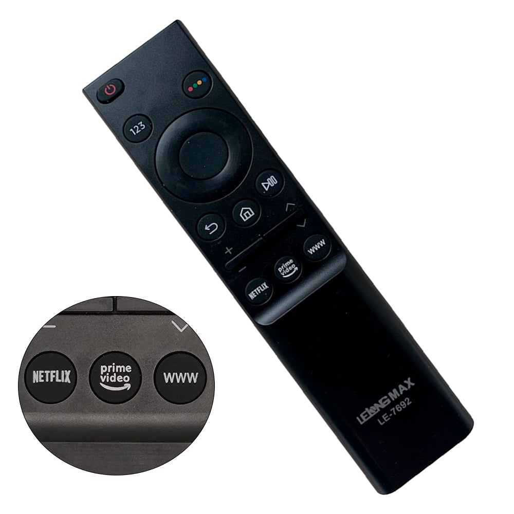 Controle Remoto Smart TV Samsung, Botões Prime Video, Netflix, Internet, Lelong, LE-7692