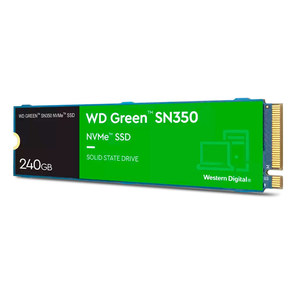 SSD M.2 Nvme 240GB, Western Digital, WD GREEN, 2280 SN350 PCIe Leitura: 2400MB/s e Gravação: 1650MB/s - WDS240G2G0C