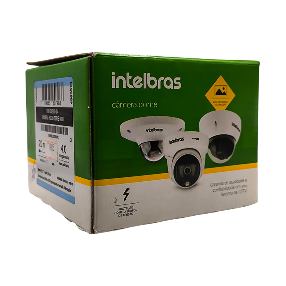 Câmera de Segurança Ultra HD Intelbras, VHD 3420 Dome G4, 2K, HDCVI, Lente Infravermelho, 4MP