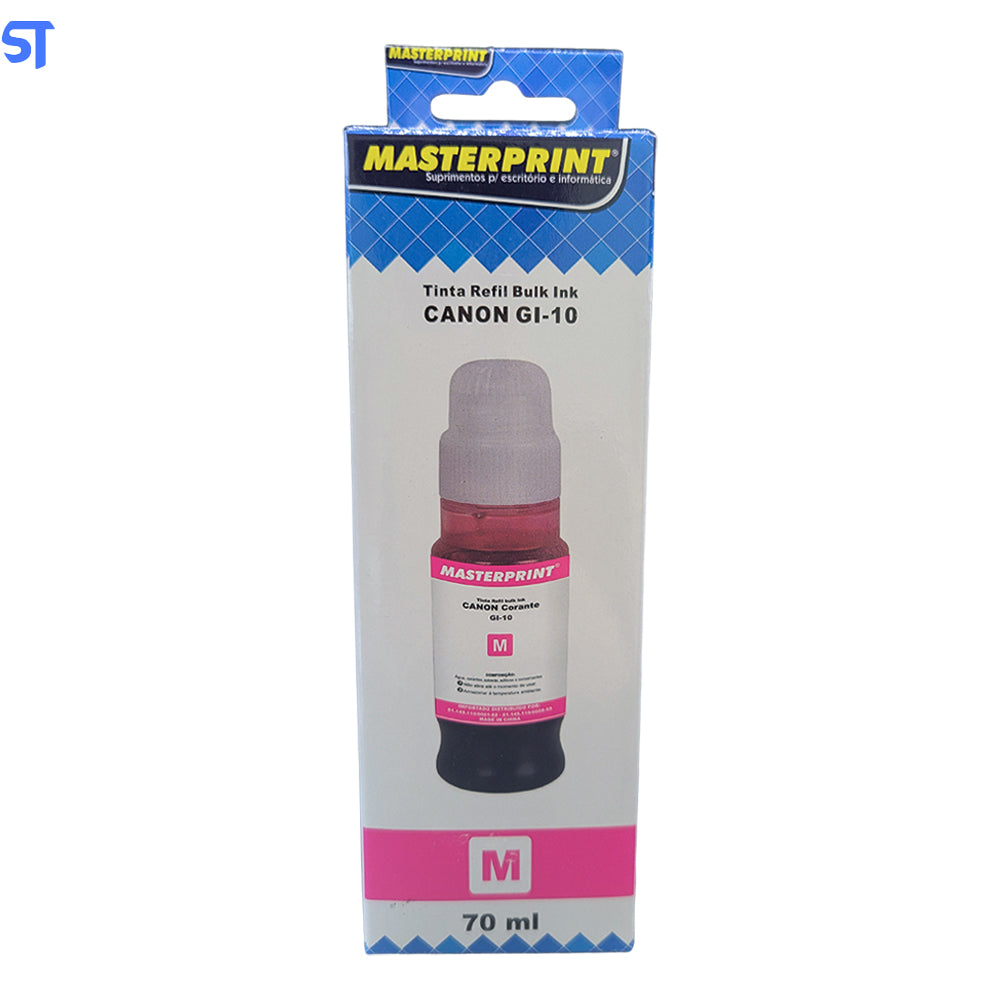 Refil de Tinta Compatível Canon Bulk Ink GI-10 Corante Magento 70ML MasterPrint