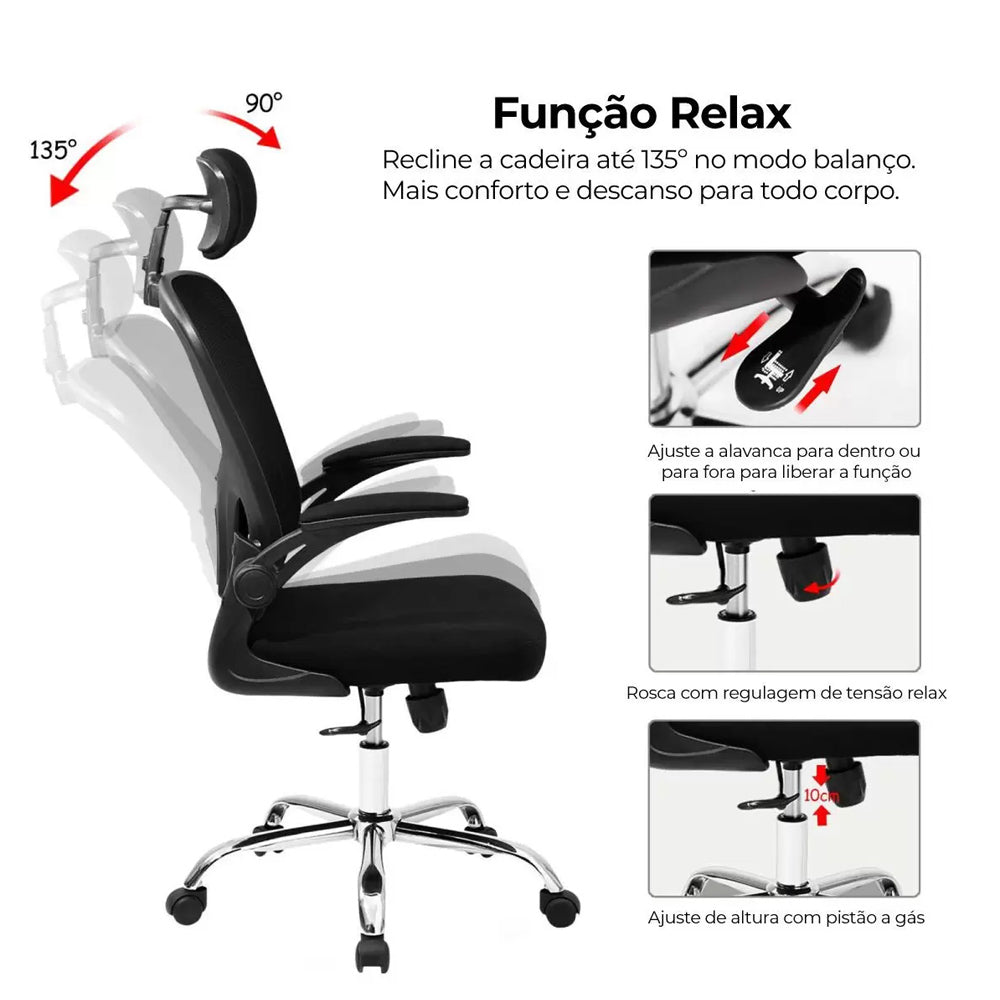 Cadeira Presidente Duoffice Vegas DU-300 Linha A Ergonômica