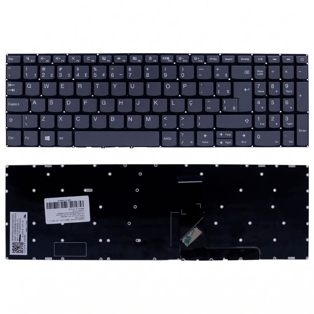 Teclado Notebook Lenovo Ideapad 320, 330, 145S, Preto BR PN SN20K93009