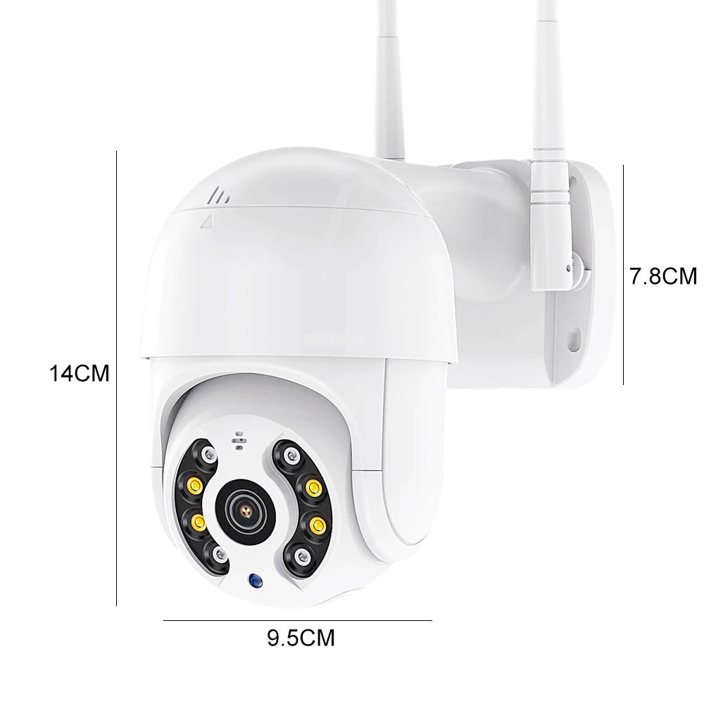 Câmera De Segurança IP Wi-Fi Externa Giratória Visão Noturna-Detectora De Áudio- Detecção Facial-Wifi Smart Camera