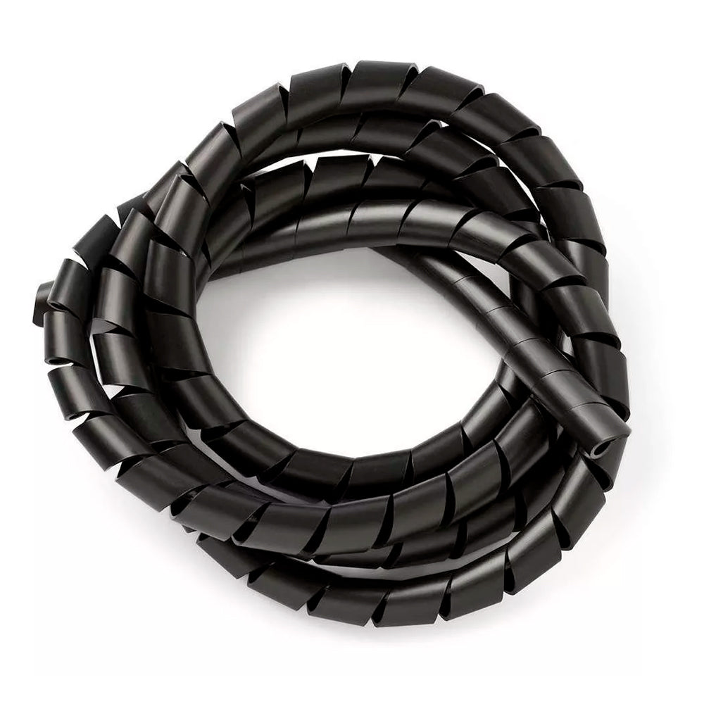 Organizador Espiral Para Cabos E Fios, Diametro 19mm X 1 Metro - Preto