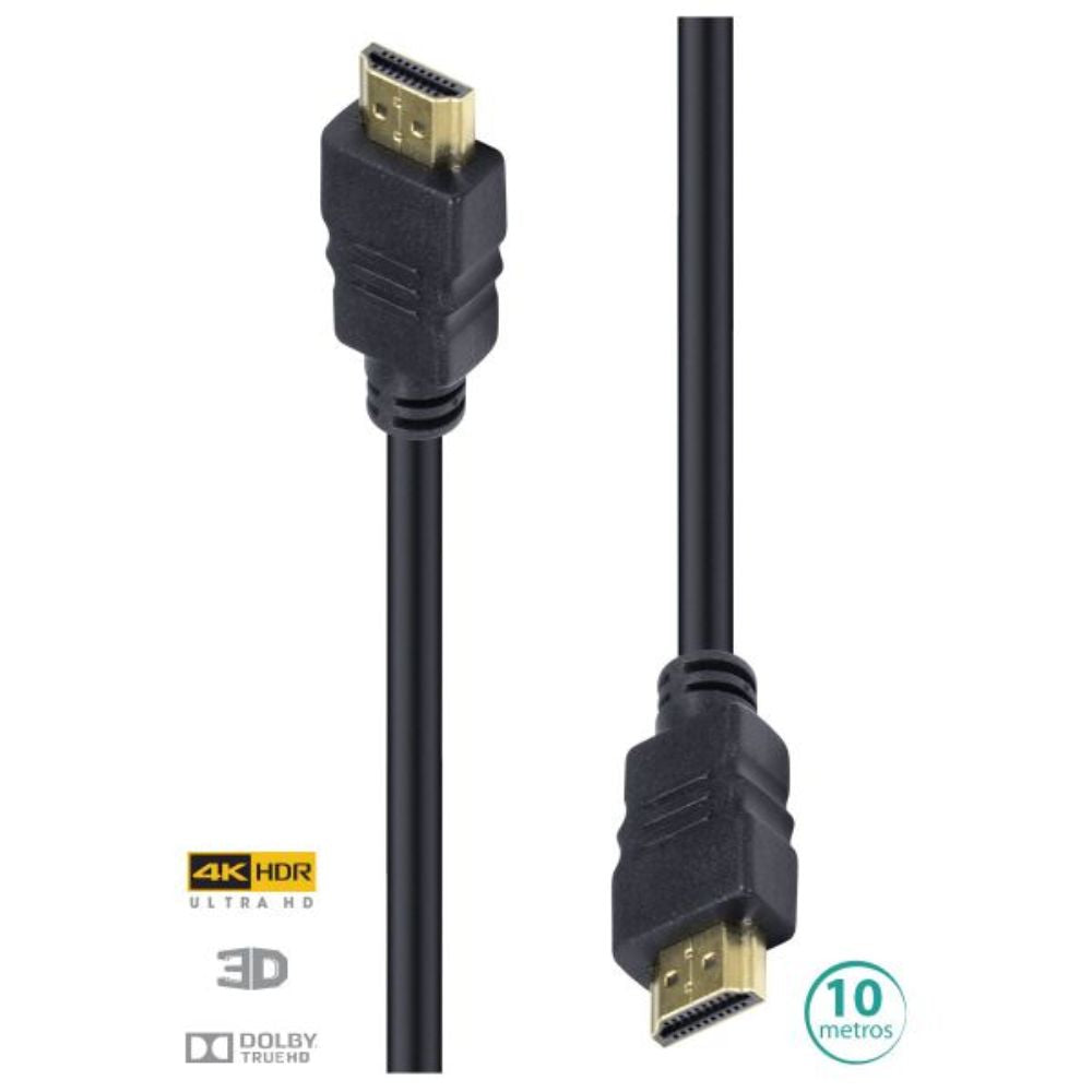 Cabo HDMI 10 Metros 2.0 4K 3D H20-10 Vinik Preto