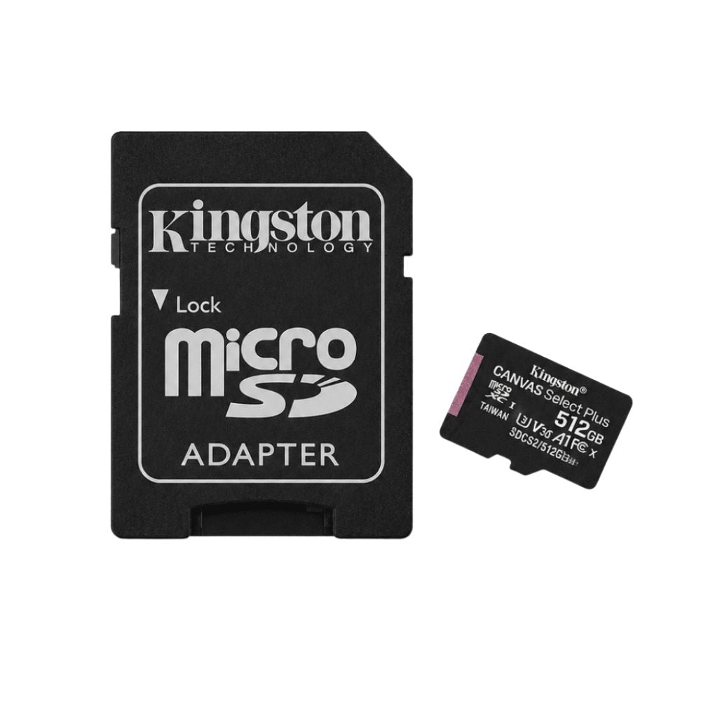 Cartão de Memória Micro SD  512GB Kingston 100MB/s Canvas Select Plus (SDCS2/512GB)