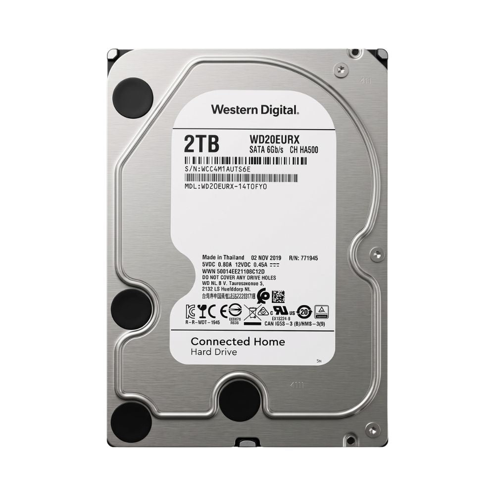 HD 2TB Western Digital SATA 6Gb/s WD20EURX IntelliPower (~5400 RPM) DVR / NVR / CFTV