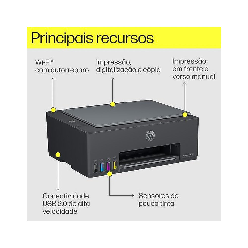 Impressora Multifuncional HP Smart Tank 581, Colorida, Wi-Fi, USB, Bivolt - 4A8D5A
