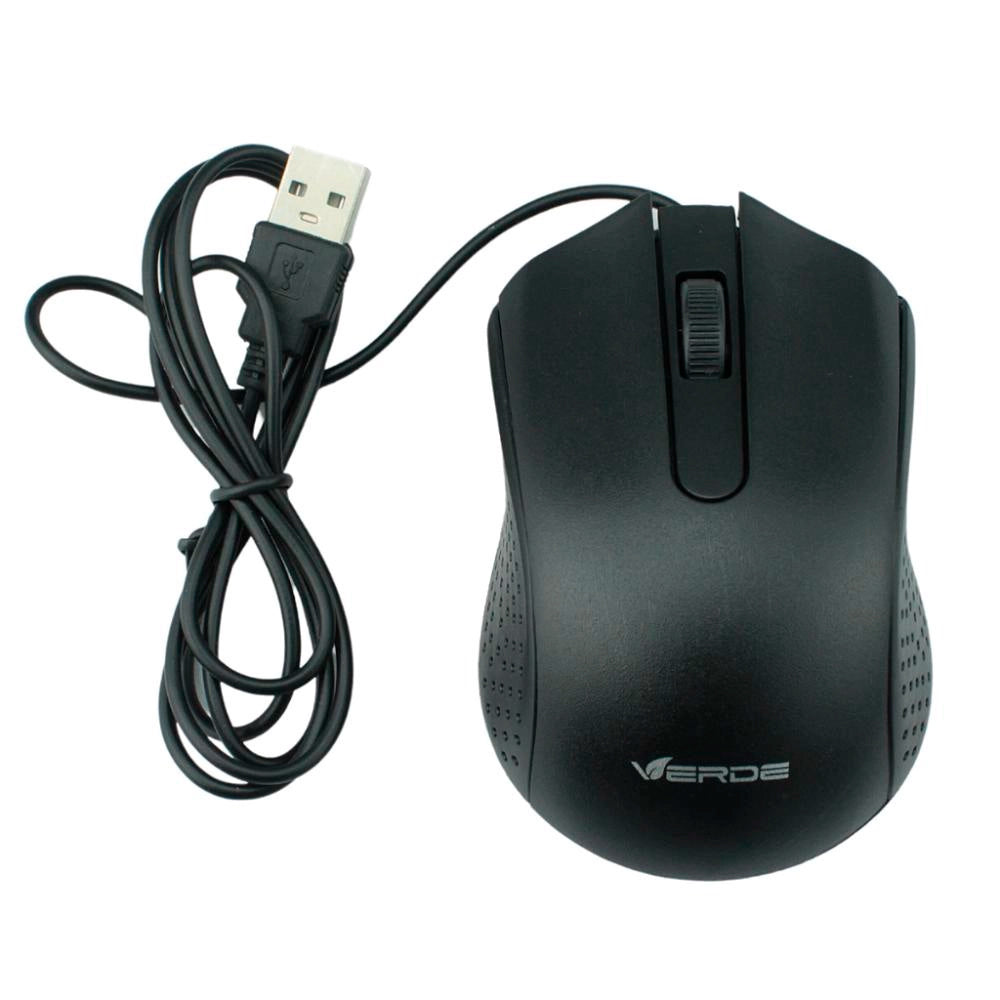 Mouse Óptico Com Fio USB, 1.000 DPI, Scroll Anti-Derrapante, Verde - SB-S02