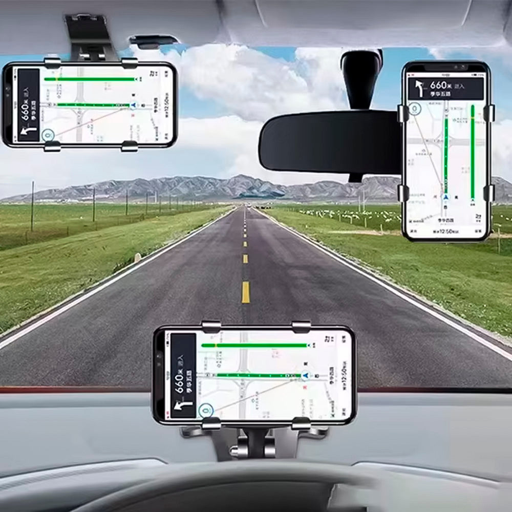 Suporte Veicular Universal Para Smartphone, Trava Automatica Anti Queda - Preto