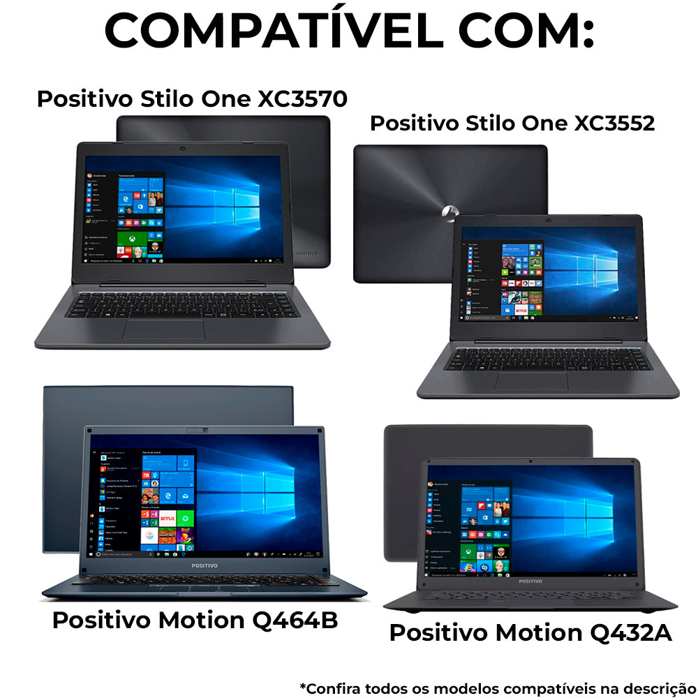 Fonte Notebook Positivo 5V 3A Stilo One XC3550 - Pino 3.0 x 1.1mm, Compatível