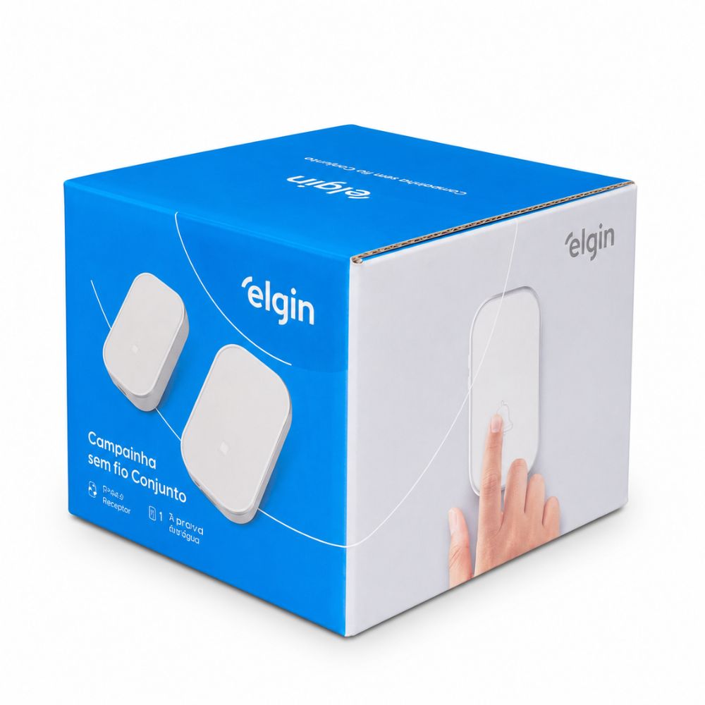 Conjunto de Campainha Elgin Sem Fio 280m Bivolt, Branco (46RCAMPSFB00)