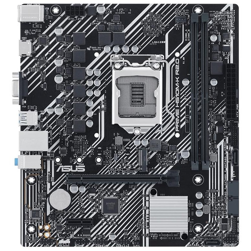 Placa Mãe Asus PRIME H510M-K R2.0, INTEL, H470, mATX, DDR4 - 90MB1E80-C1BAY0