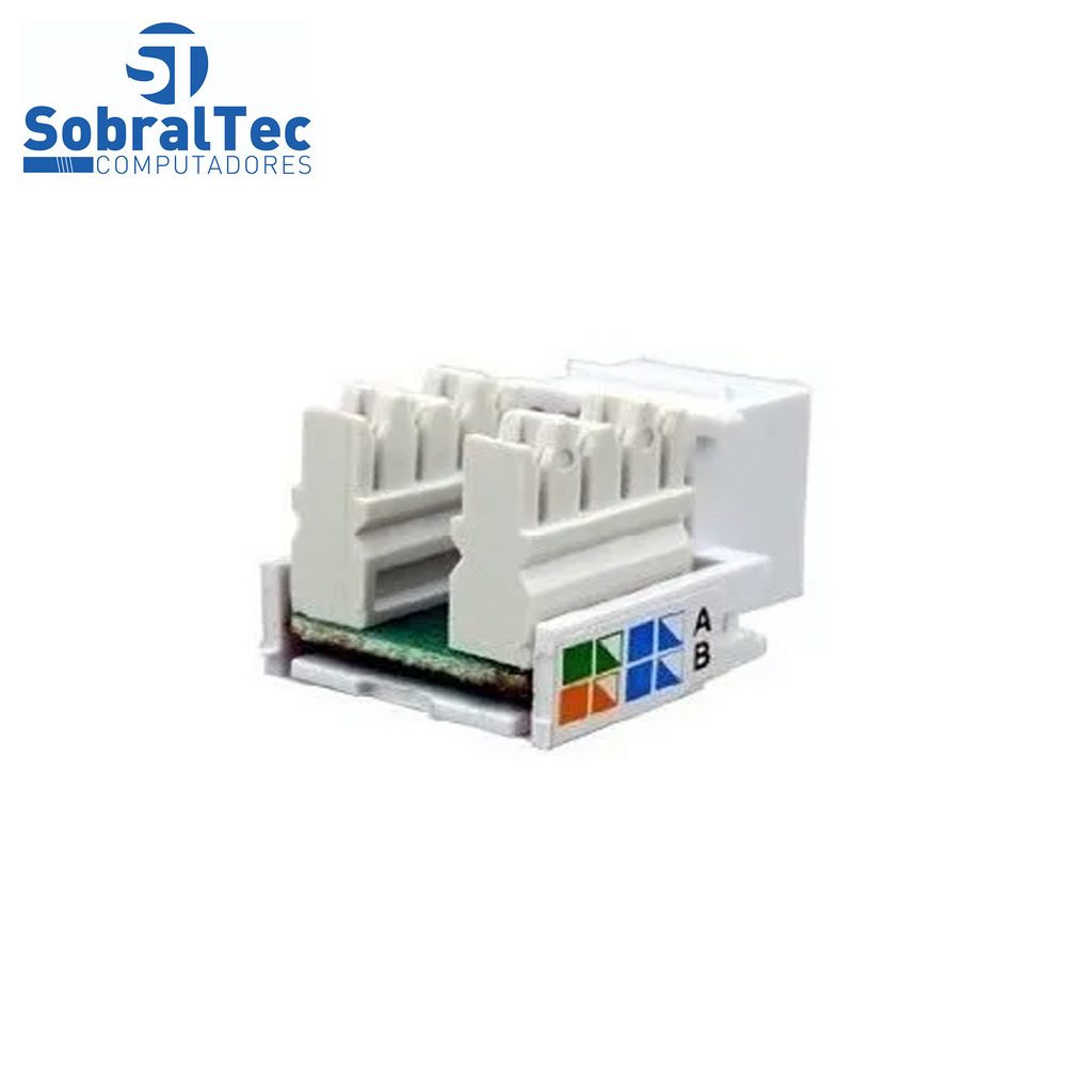 Conector Keystone Fêmea RJ45 CAT5e/ Branco