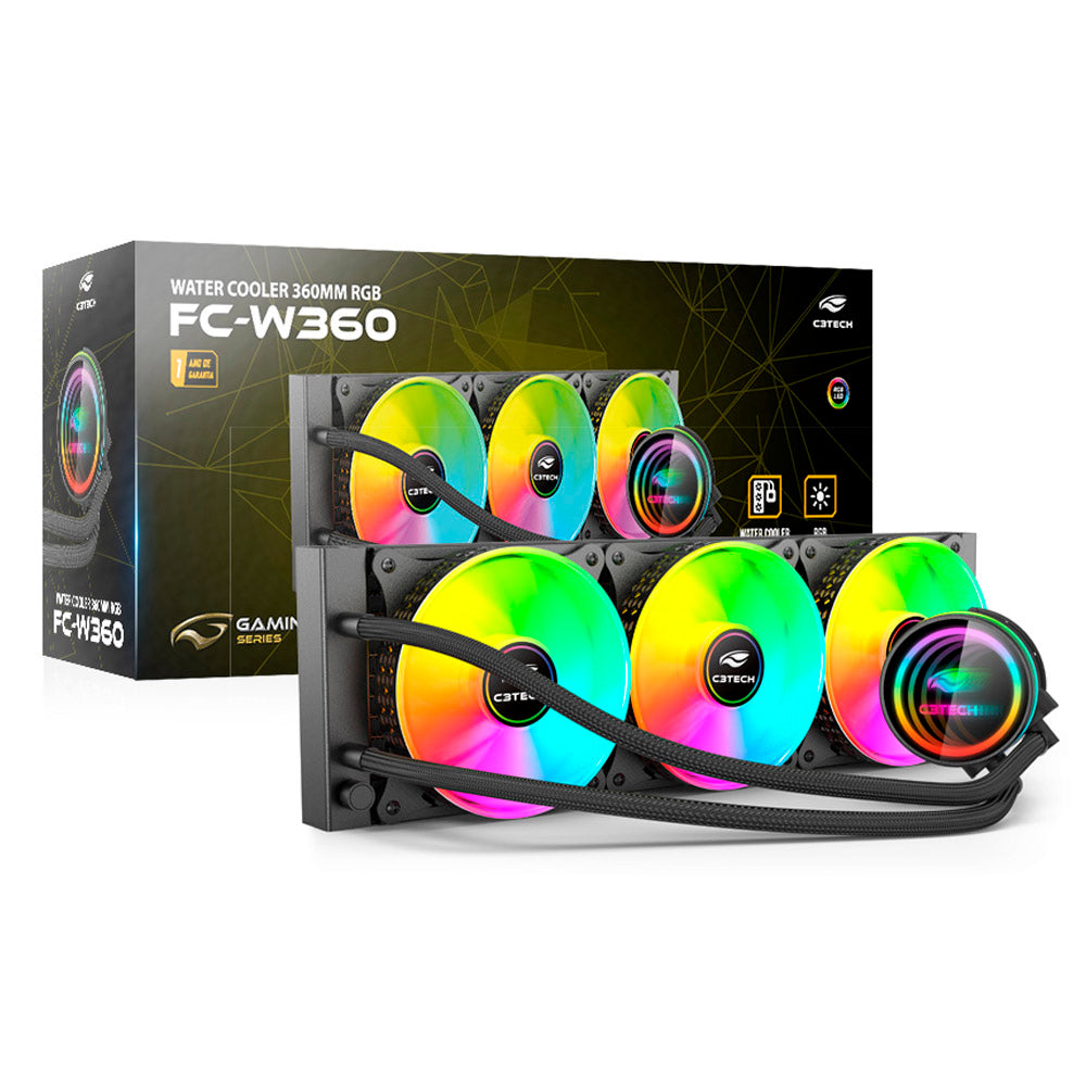Water Cooler Gamer 120mm C3tech FC-W360RGB Preto