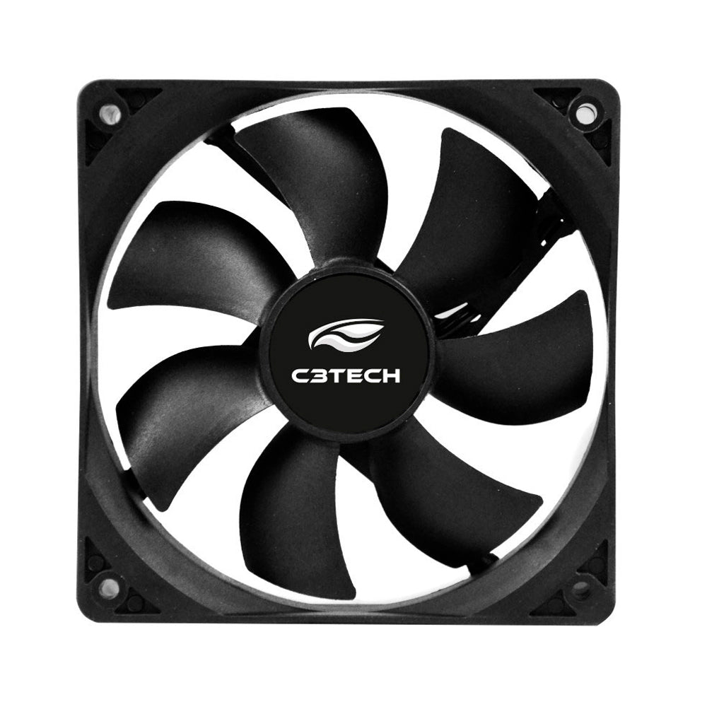 Cooler Fan C3Tech Storm, 80mm, 4 Pinos Molex, 2.200 RPM, F7-PW10BK, Preto, S/Caixa