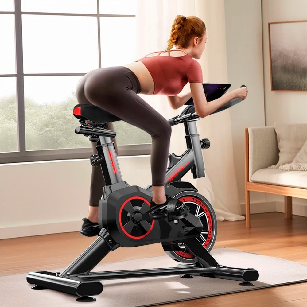 Bicicleta Ergométrica Silenciosa Nakasaki NK7102P Vertical, Modelo Fitneess Spinning Profissional 120kg - Preto